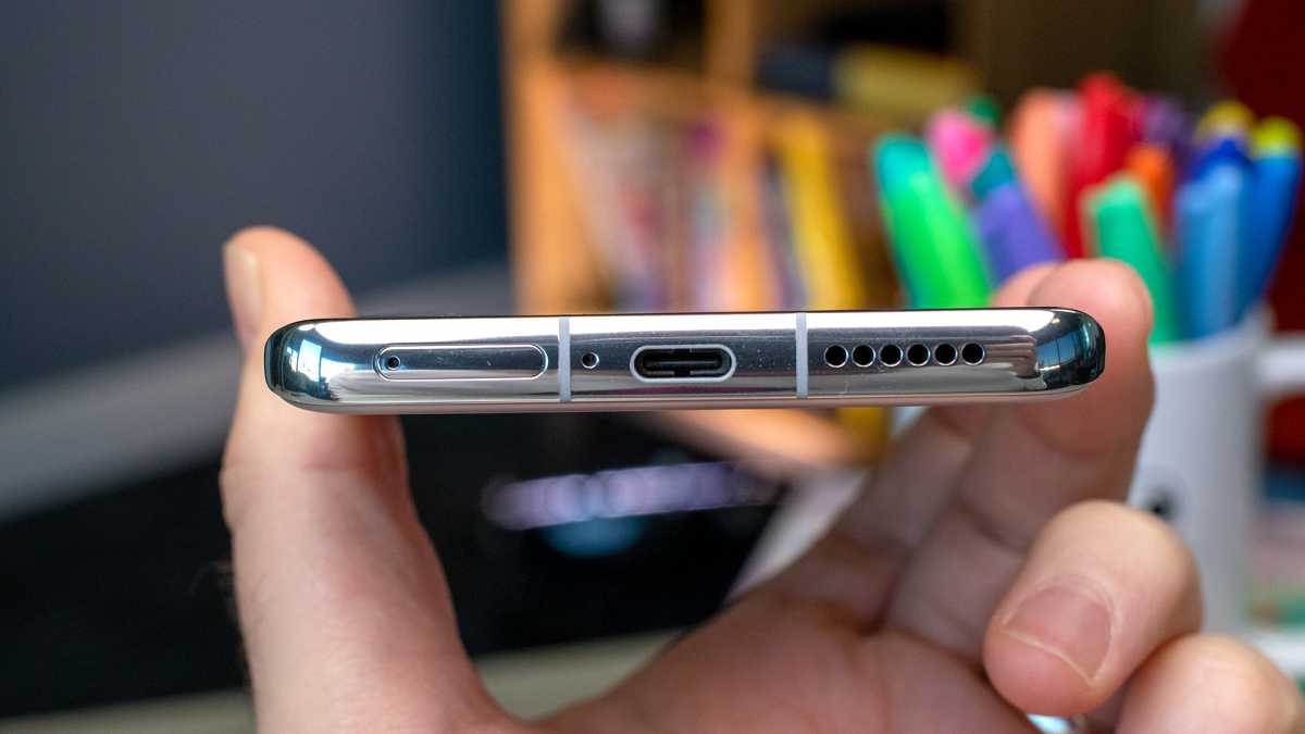 The Huawei Mate 50 Pro's USB-C port