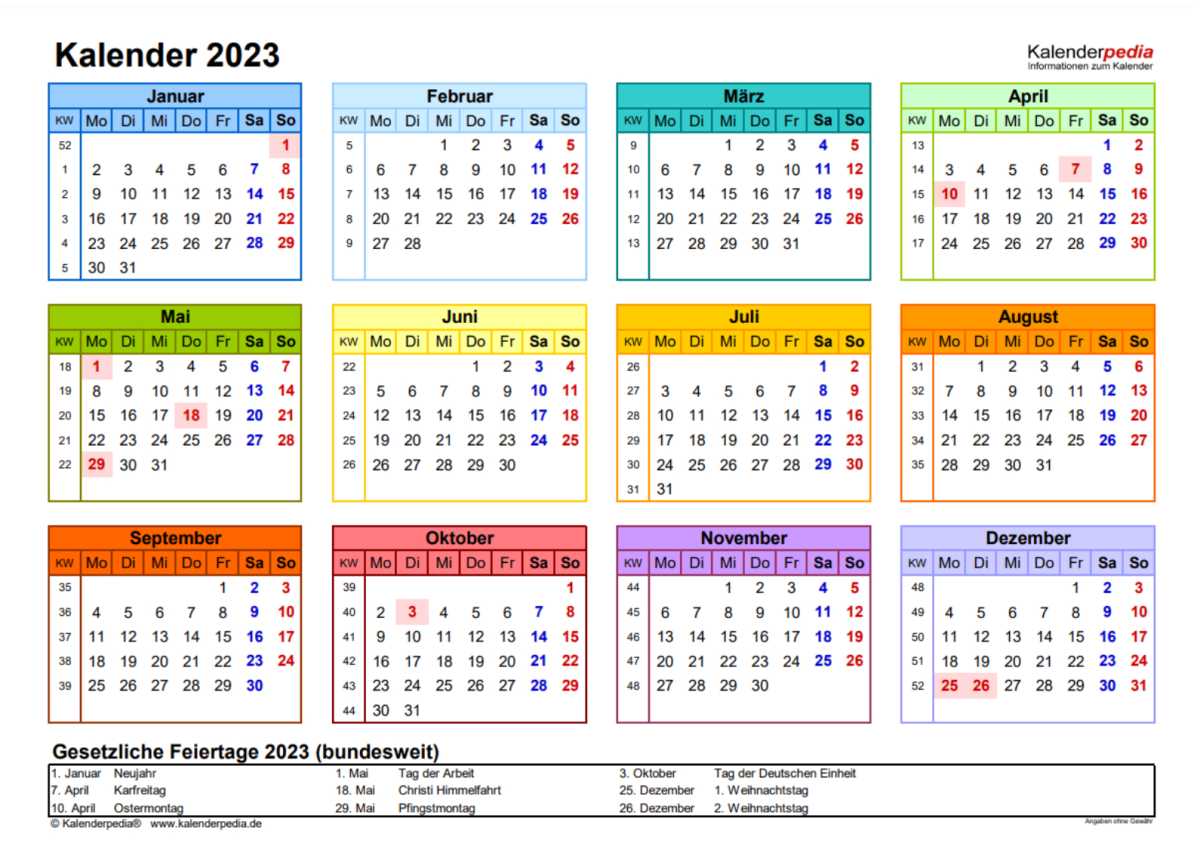 Kalender 2023