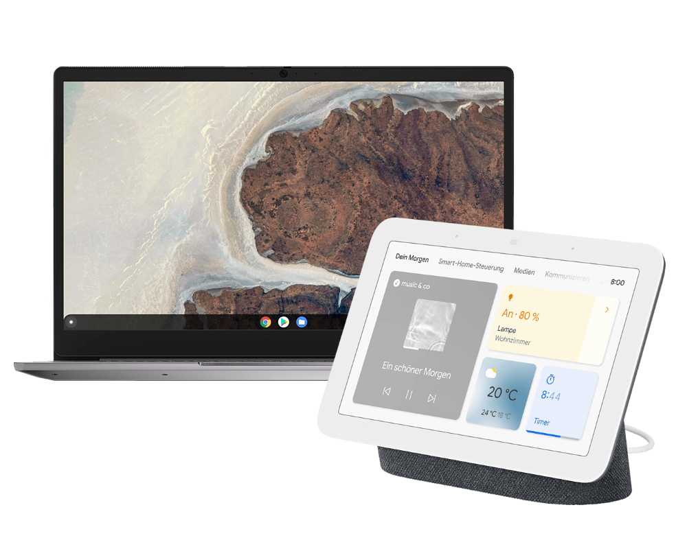 Lenovo IdeaPad 3i + Google Nest Hub (2. Gen)