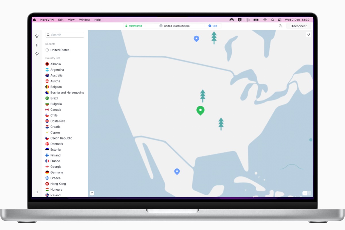 NordVPN on a Mac