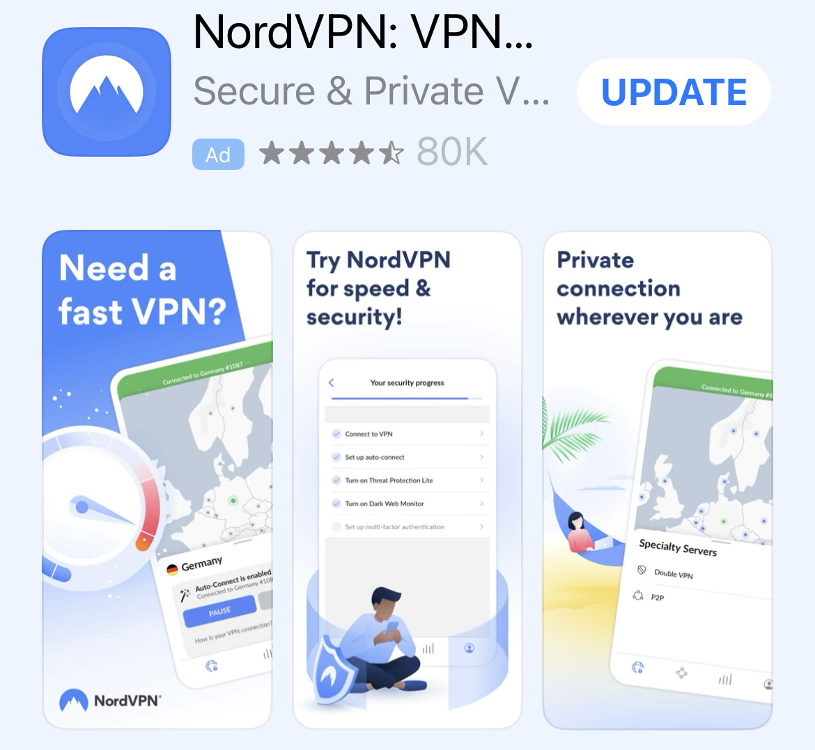 Tienda de aplicaciones Nord VPN