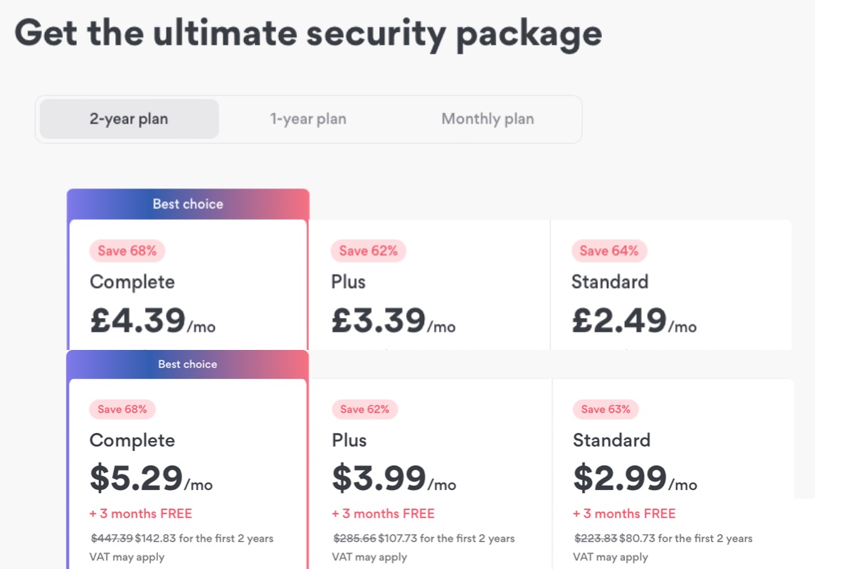 Nord VPN pricing