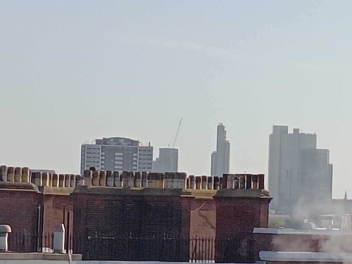 Shot of London skyline X10 zoom