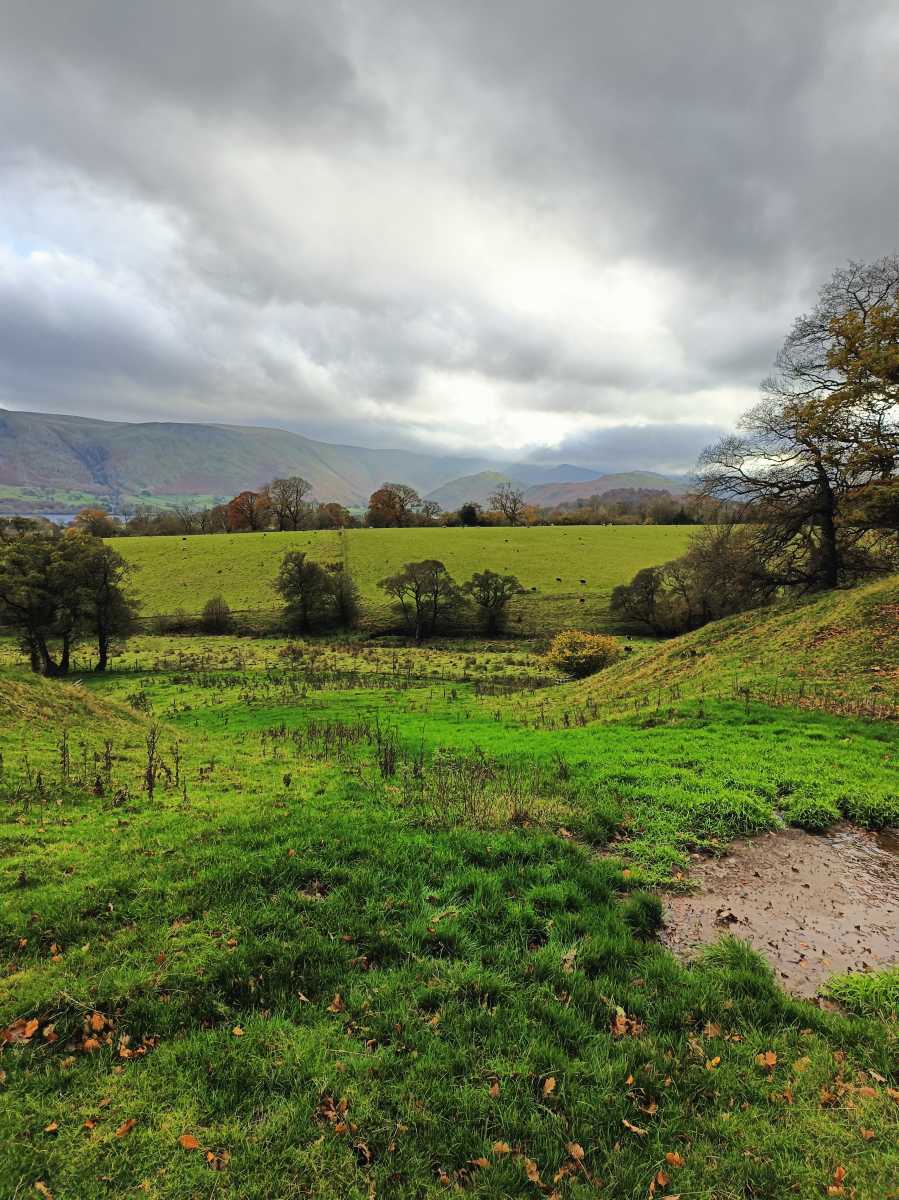 Lake District field and hills landscape shot