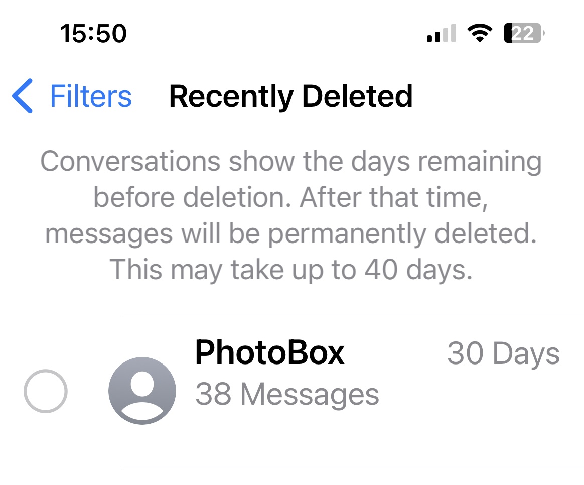 Recover deleted messages on iPhone