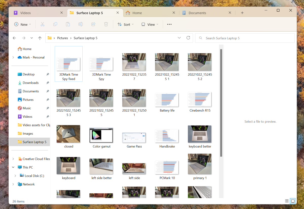 Tabbed File Explorer in Windows 11