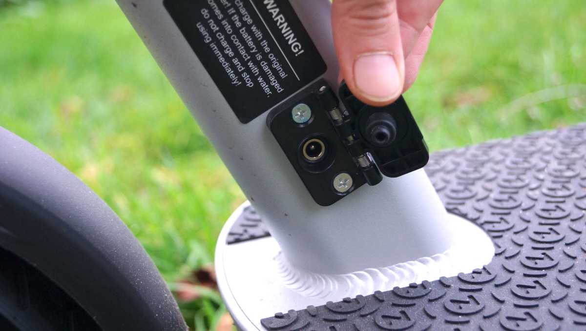 Zinc Velocity Plus Electric Scooter charging port