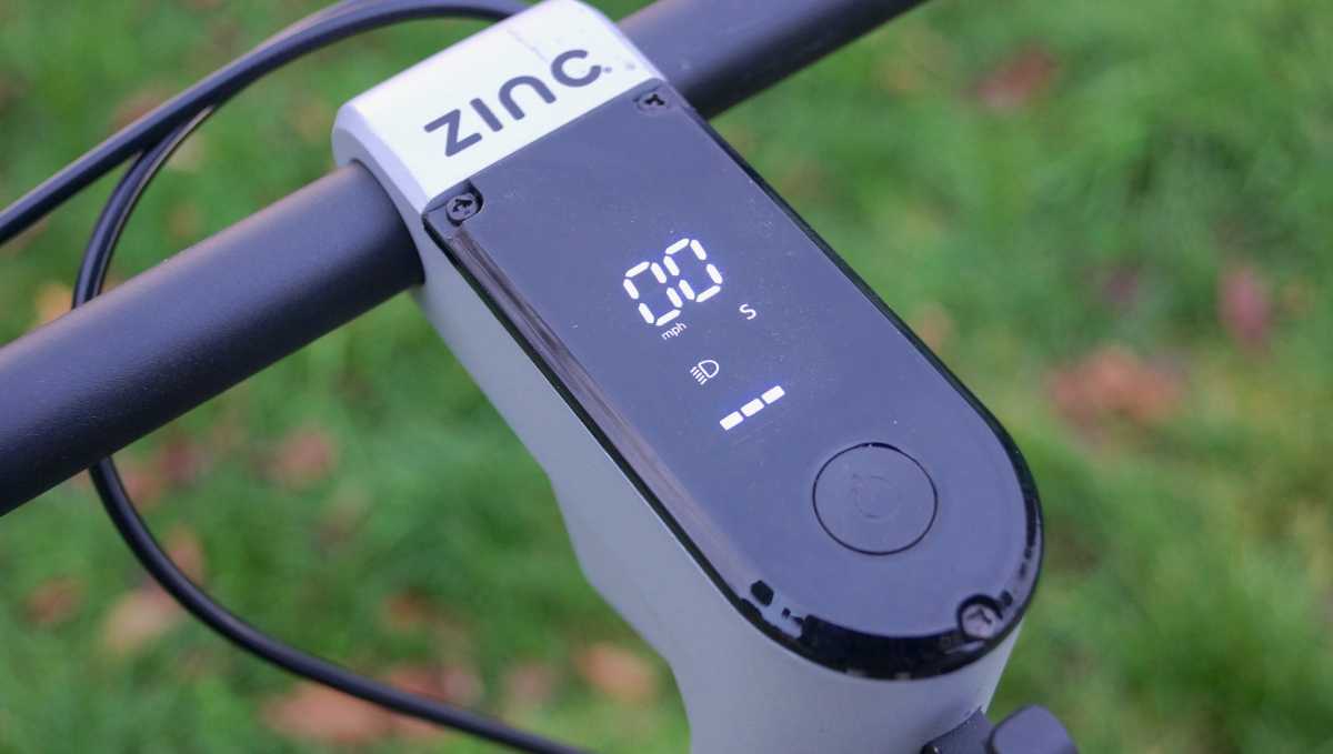 Zinc Velocity Plus Electric Scooter display
