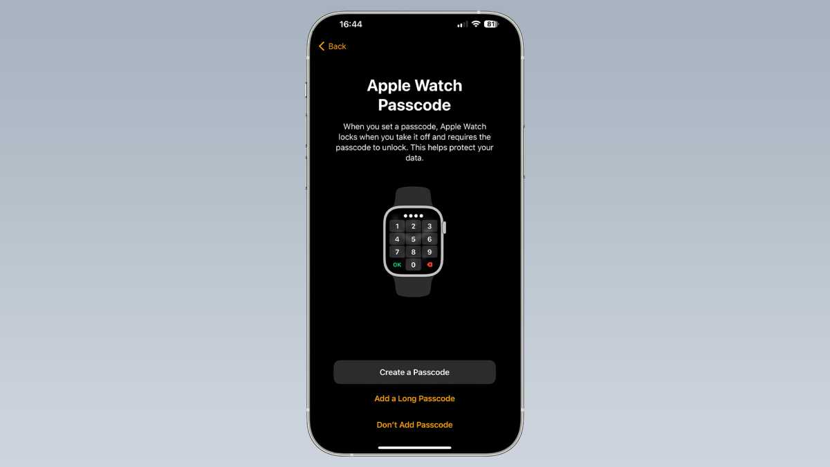 Apple Watch Setup - Password Setup