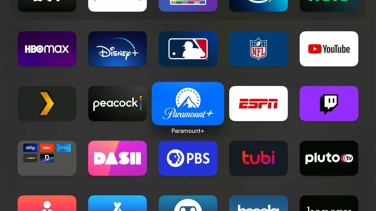 Apple TV 4K app grid
