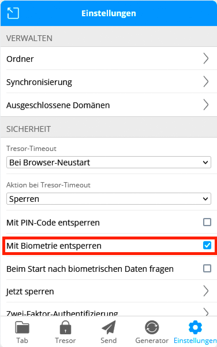 Bitwarden Browser-Erweiterung