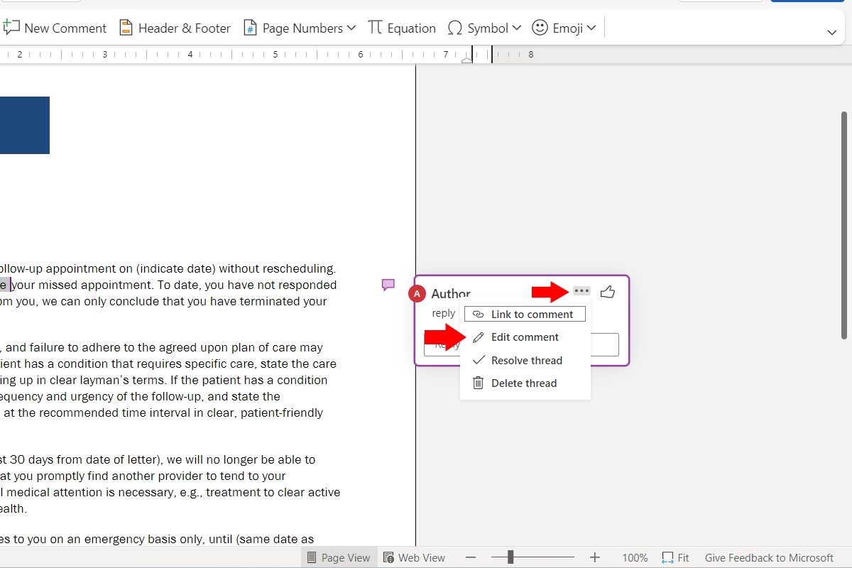 How to add a comment in Microsoft Word