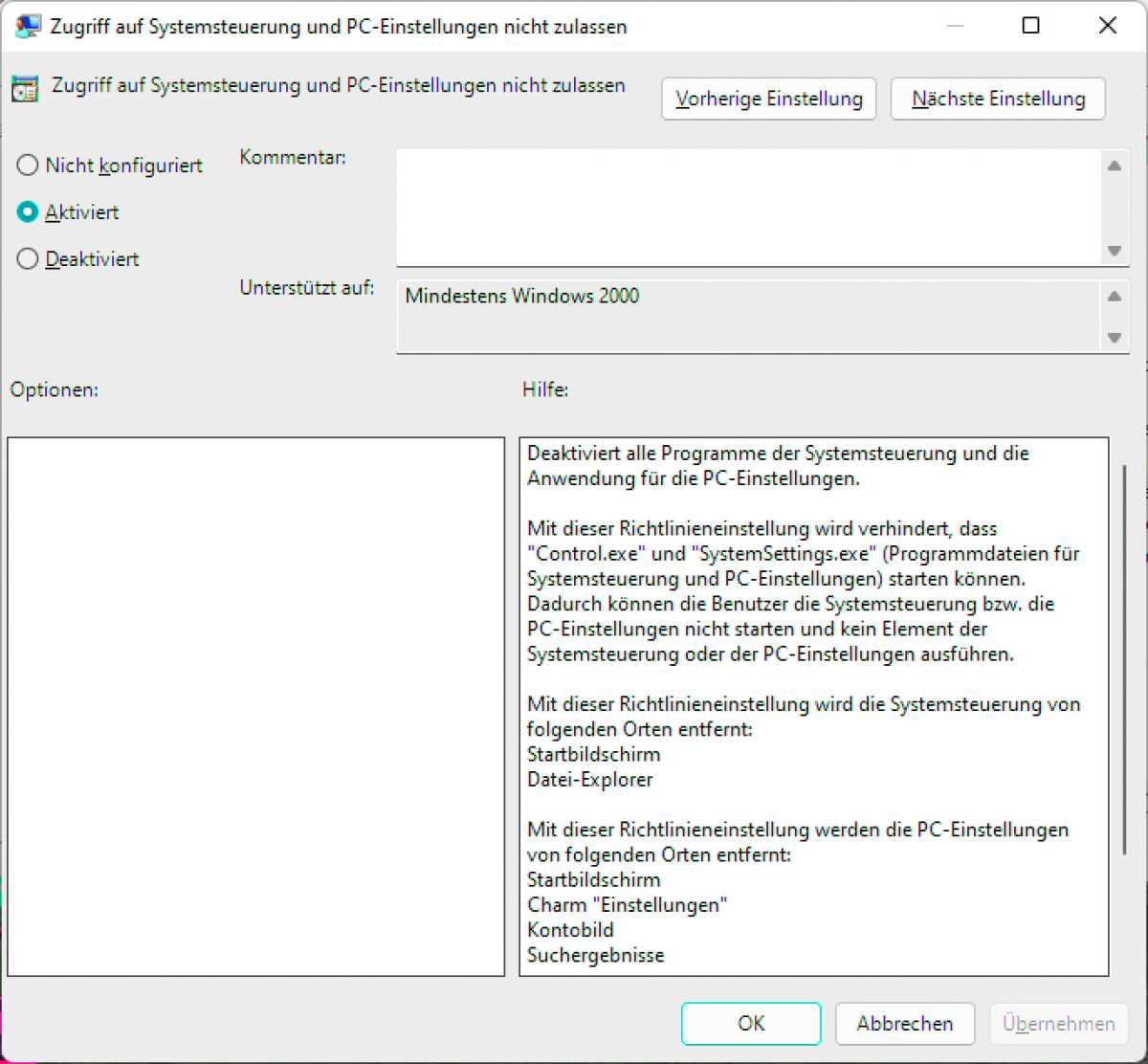 WLAN Zugriff verbieten