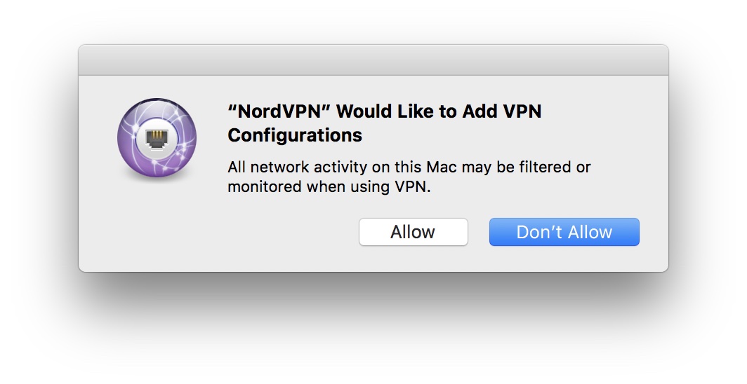 Настройте VPN конфигурация