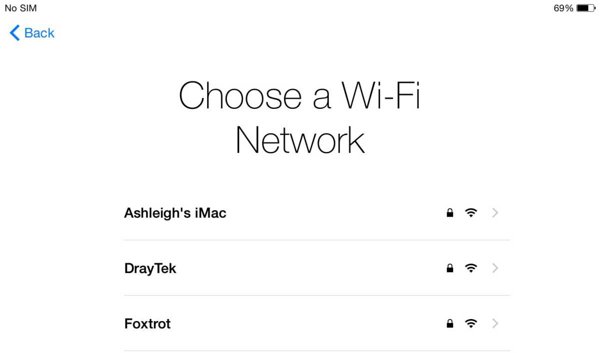 iPhone Wi-Fi Network Setup