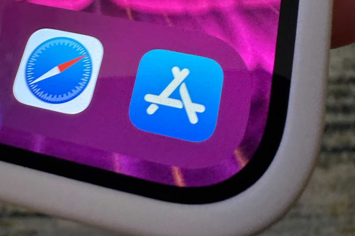 App Store icon in dock on iPhone