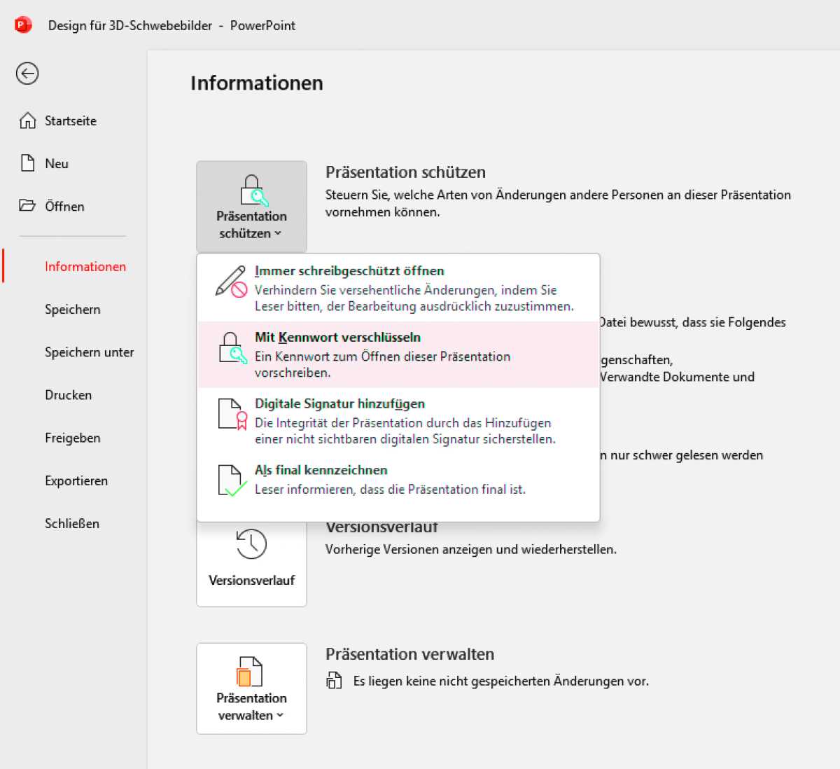 PowerpointPräsentation mit Passwort schützen PCWELT