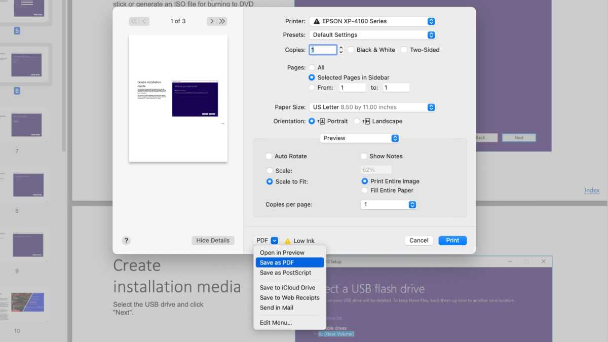 Vista previa guardar como pdf