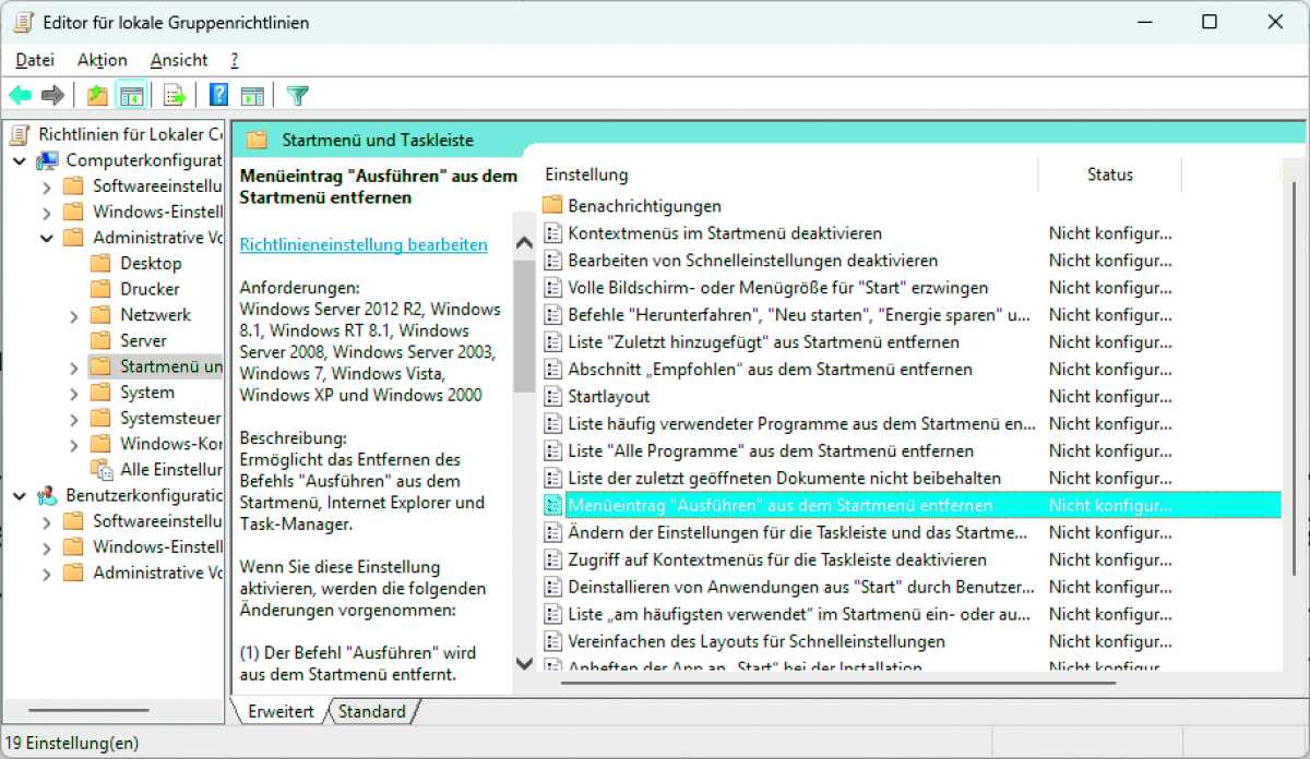 Windows Gruppenrichtlinien