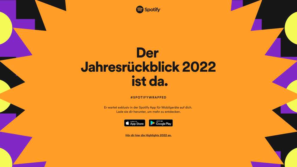 Image: Wrapped 2022 â Spotify verÃ¶ffentlicht persÃ¶nlichen JahresrÃ¼ckblick