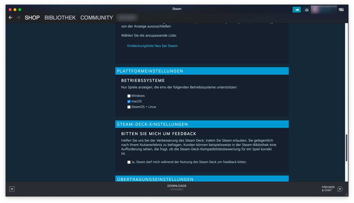 Steam auf macOS