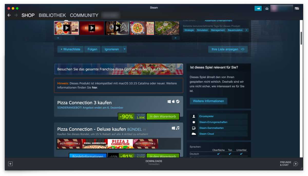 Steam auf macOS