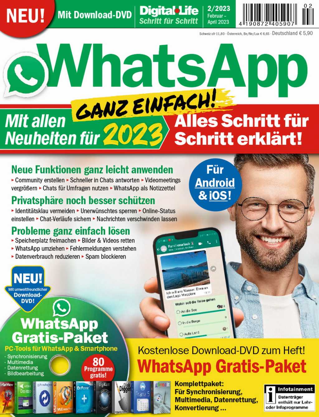 Image: Digital Life 2/2023 WhatsApp: Jetzt am Kiosk
