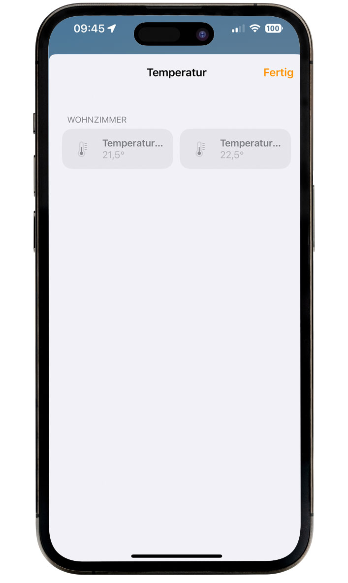 Temperaturen mit Homepod Mini gemessen