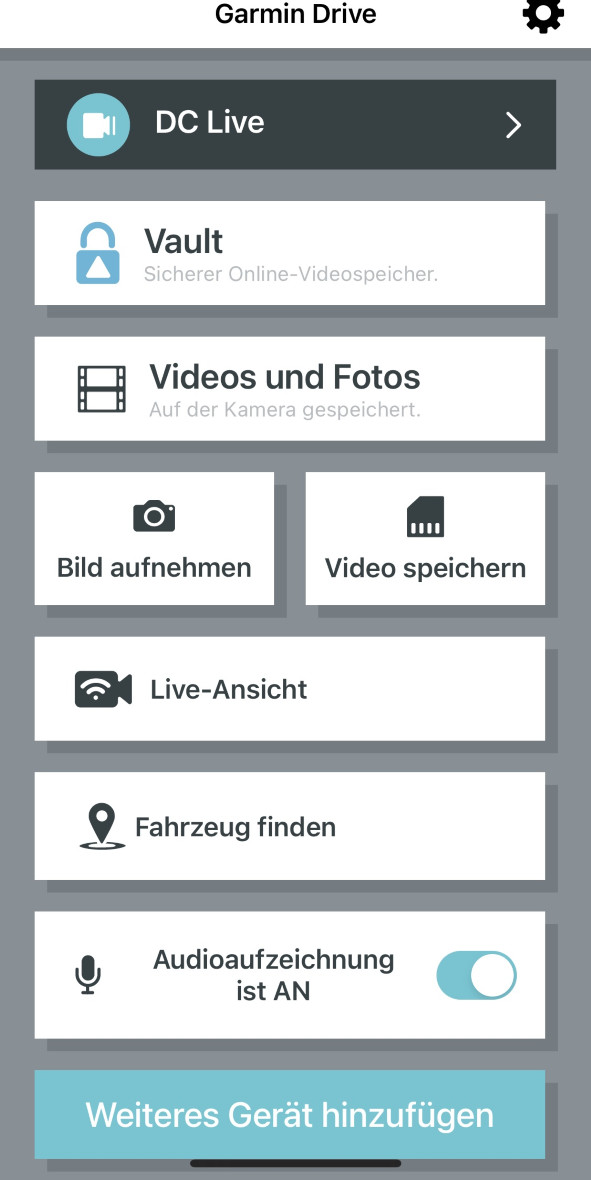 Garmin App: Startseite