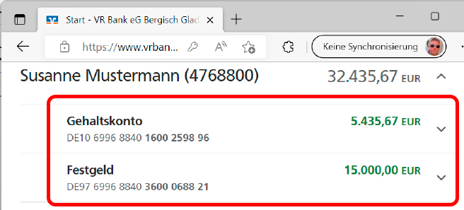 Getrennte Geräte beim Banking benutzen