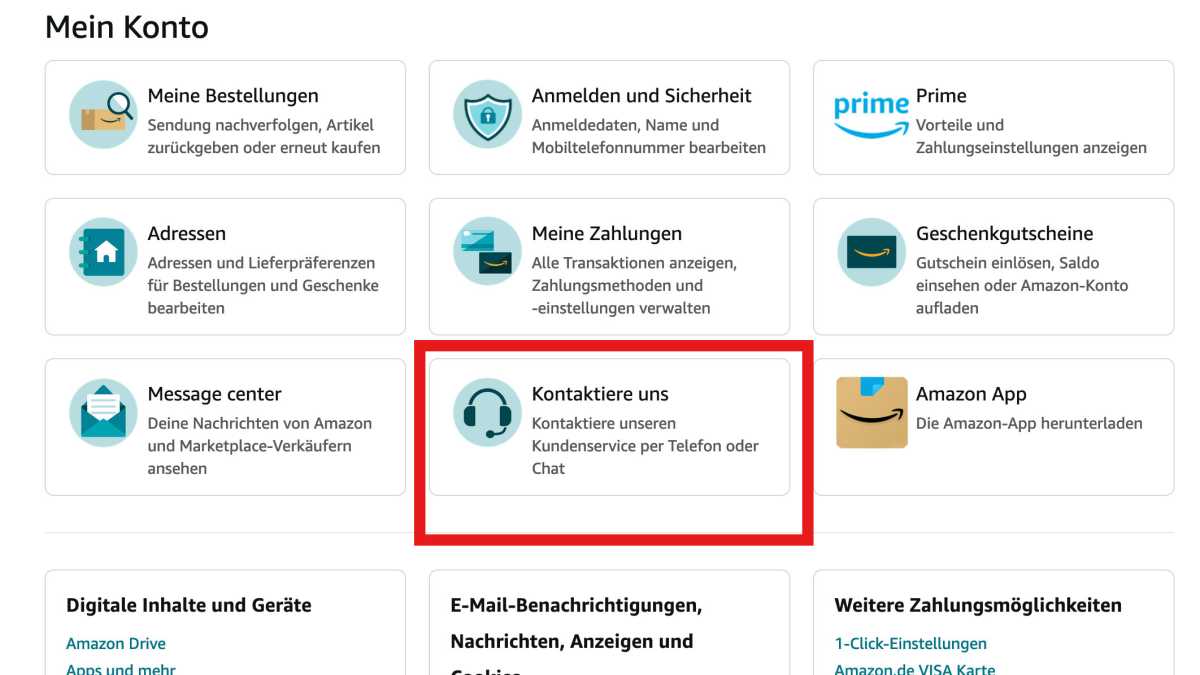 Amazon Kontakt