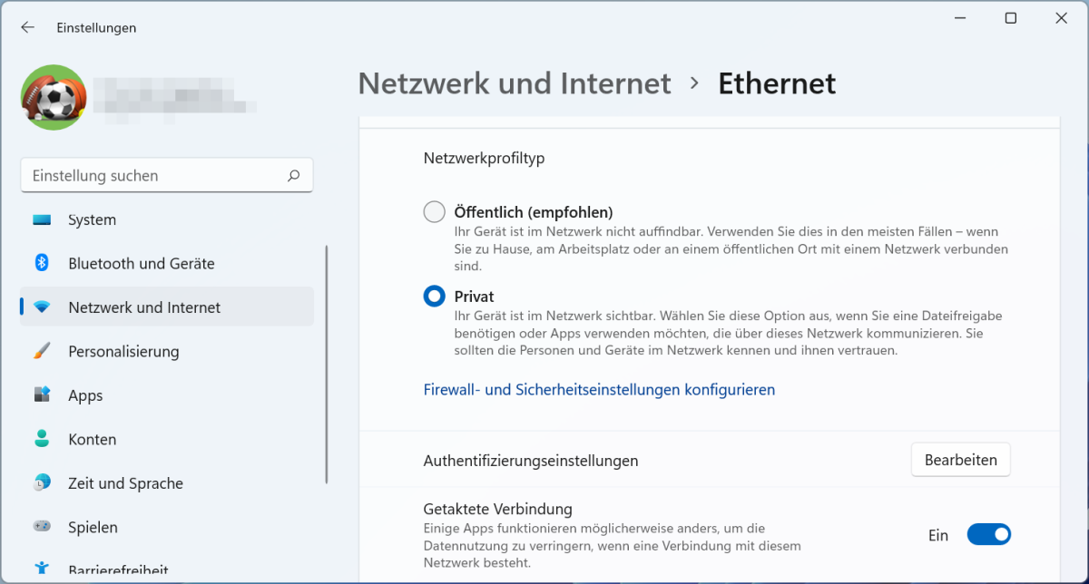 Update-Downloads verringern: Die Option „Getaktete Verbindung“ ist für Volumentarife gedacht und sorgt nebenbei dafür, dass Windows nur Sicherheitsupdates installiert.