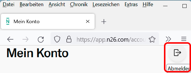 Zur Sicherheit sollten Sie sich immer manuell aus der Banking-Website ausloggen