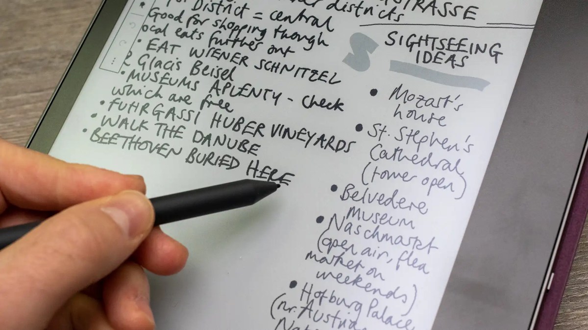 Escribiendo en el Amazon Kindle Scribe