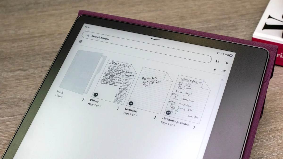 El software de toma de notas de Amazon Kindle Scribe