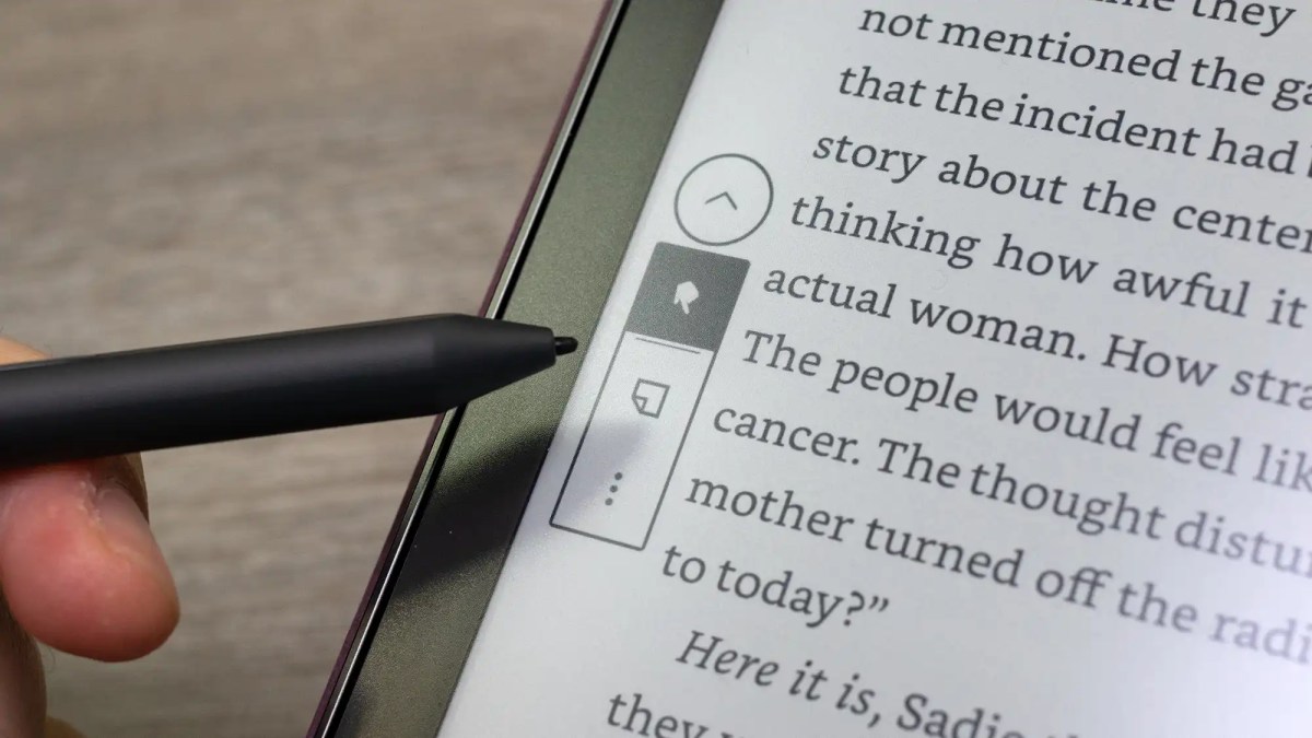 El botón para tomar notas con el Amazon Kindle Scribe