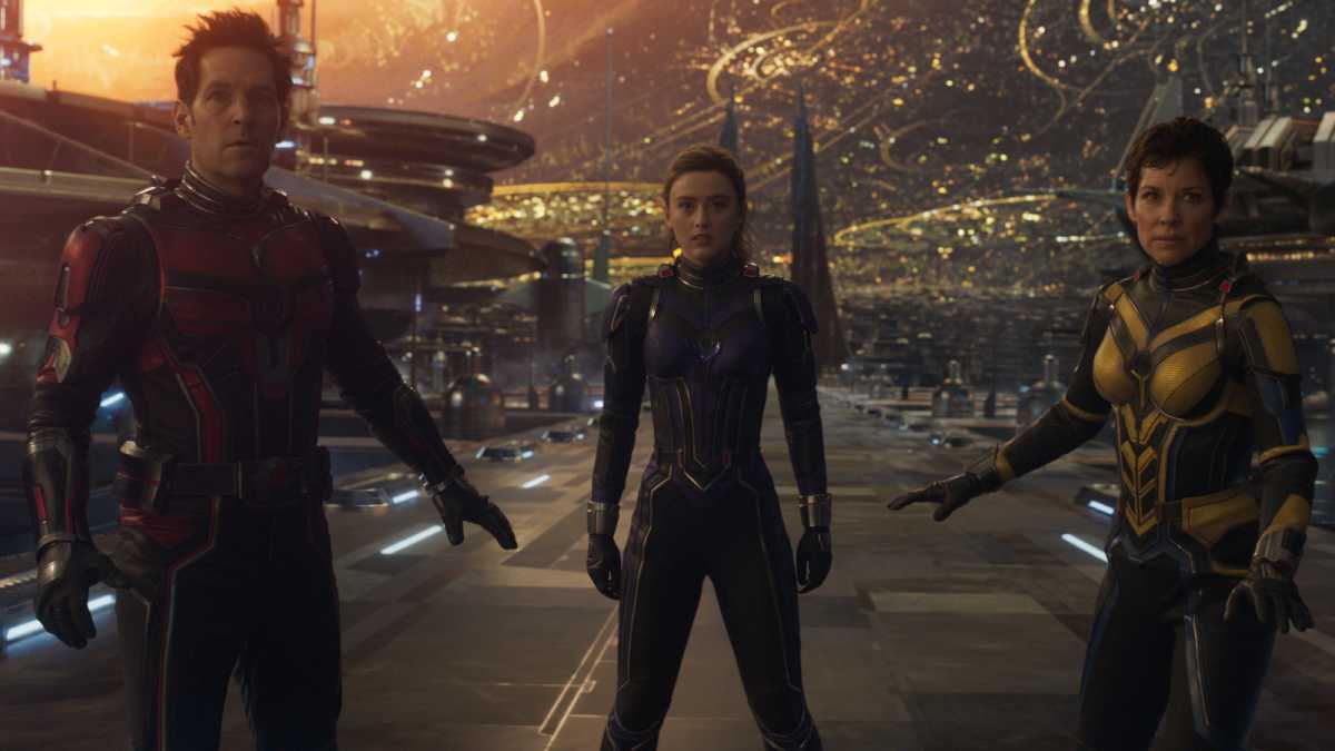 Scott Lang, Hope Van Dyne and Cassie Lang in Ant-Man and the Wasp Quantumania 