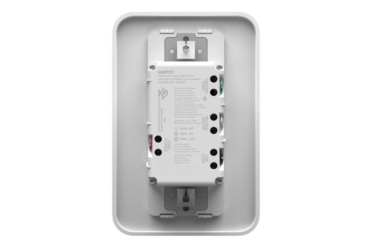 Wemo Smart Dimmer with Thread backside