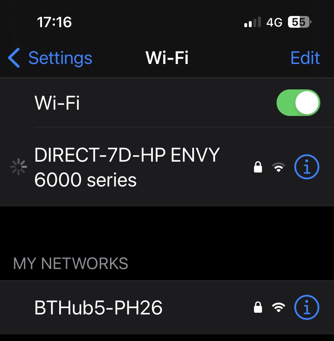 Не подключайтесь к Wi-Fi принтера