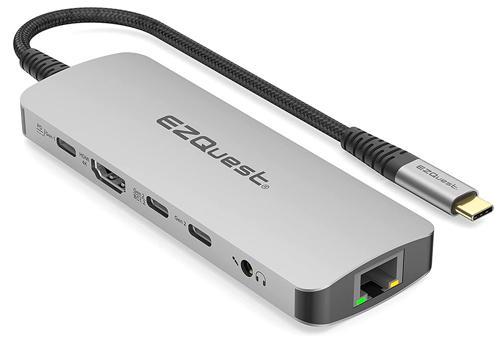 EZQuest USB-C Multimedia 10-in-1 Gen 2 Hub - Best USB-C hub for fast ports