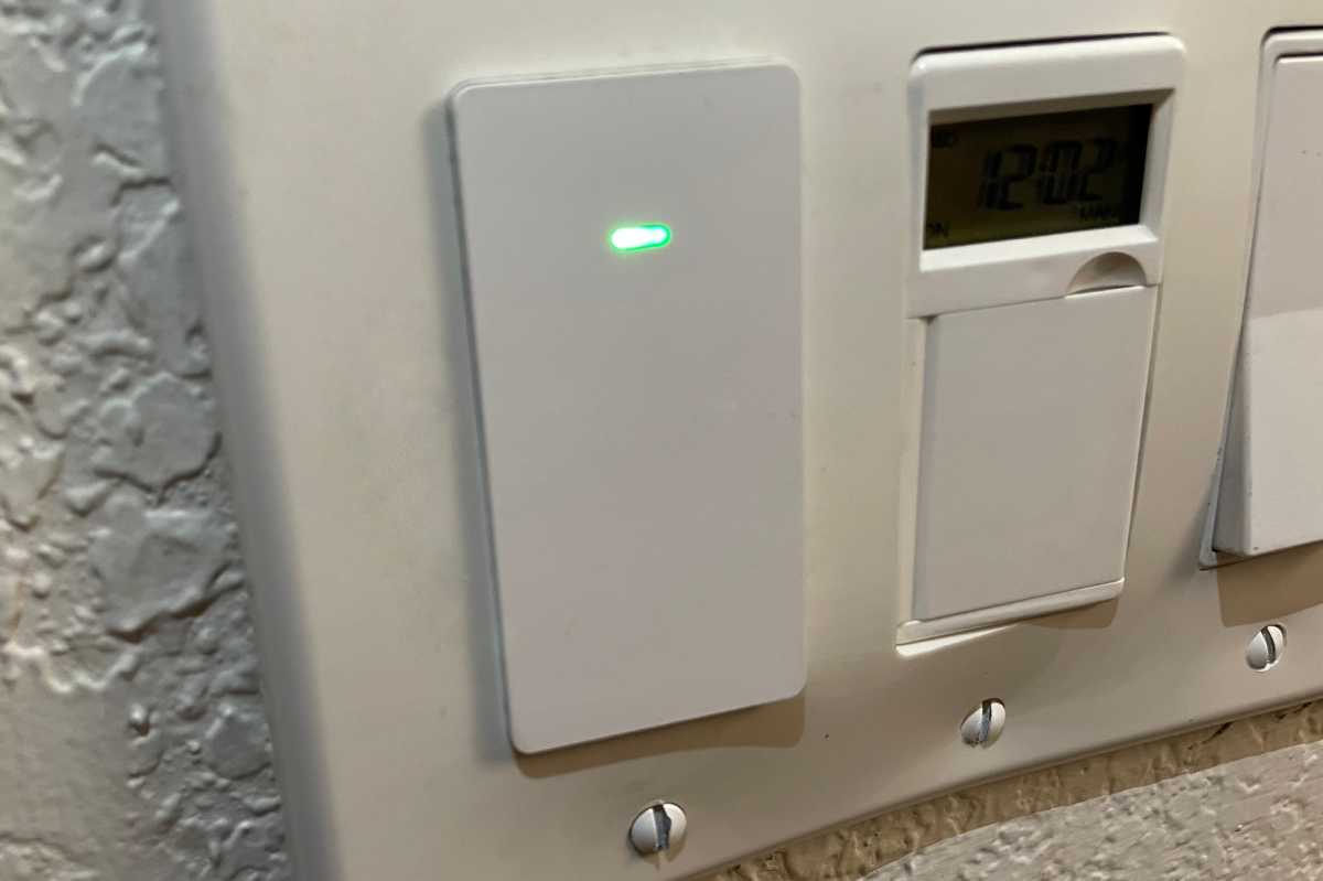 Eve Light Switch installed