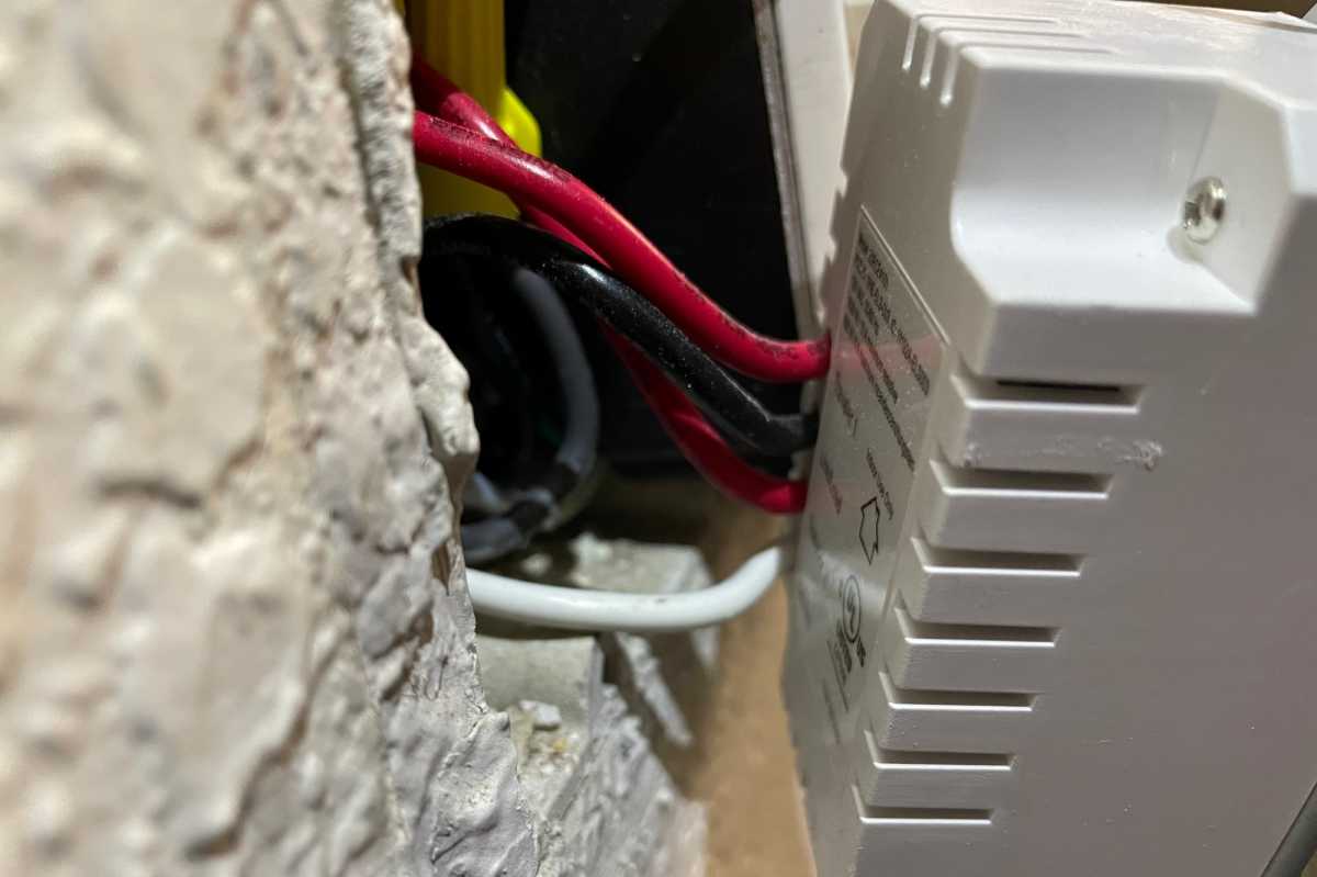 Eve Light Switch during installation