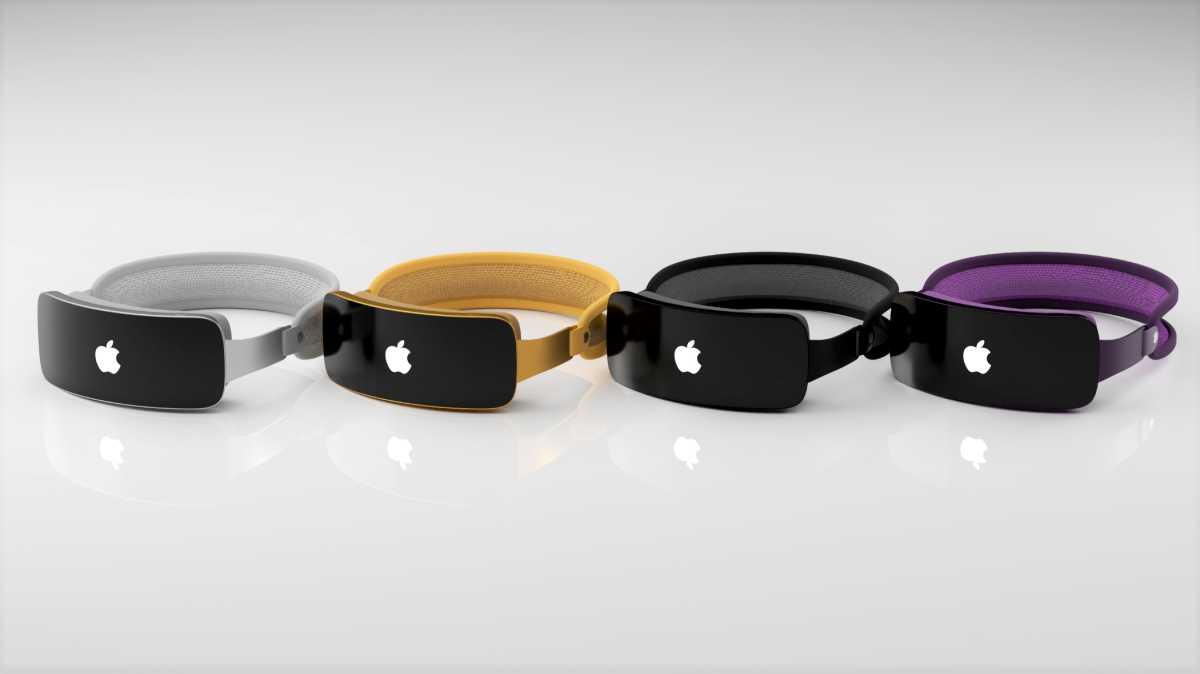 This is Ahmed Chenni's concept of what Apple's upcoming AR/VR headset might look like. This image was created for Freelancer.com.