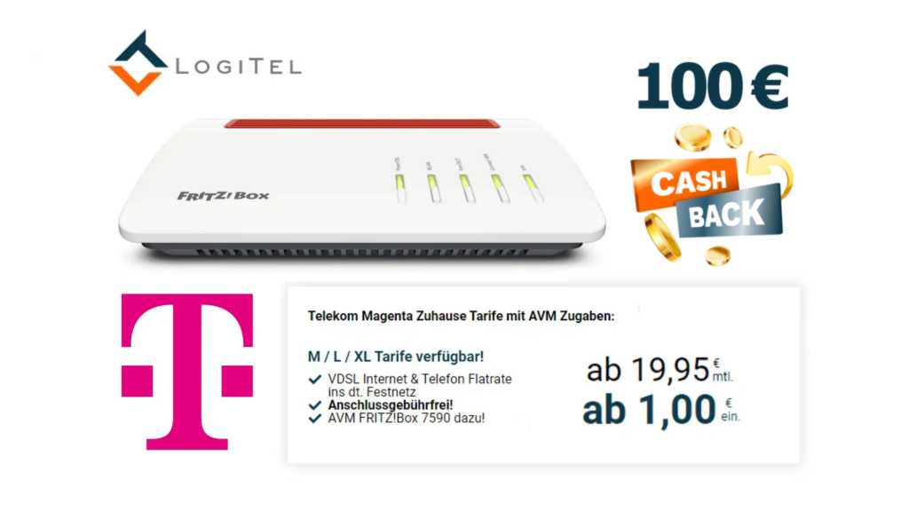 Image: Telekom Magenta-Zuhause-Tarife mit Fritzbox ab 19,95 Euro monatlich - bei Logitel