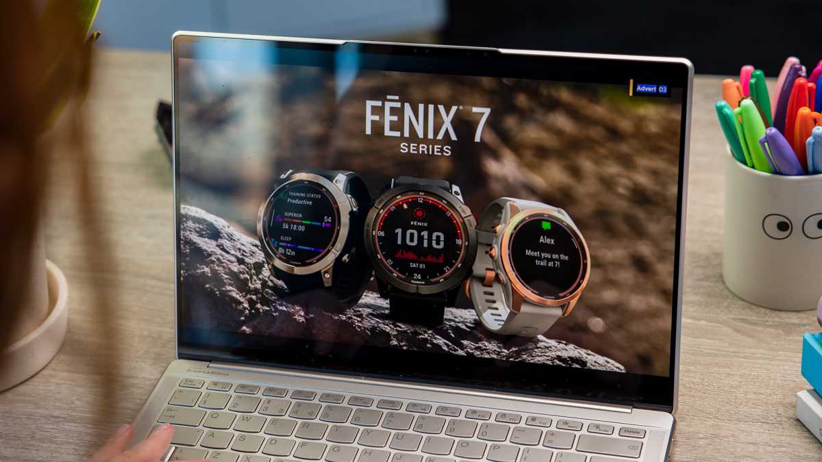 Fenix 7 Series ad on Netflix on a laptop 