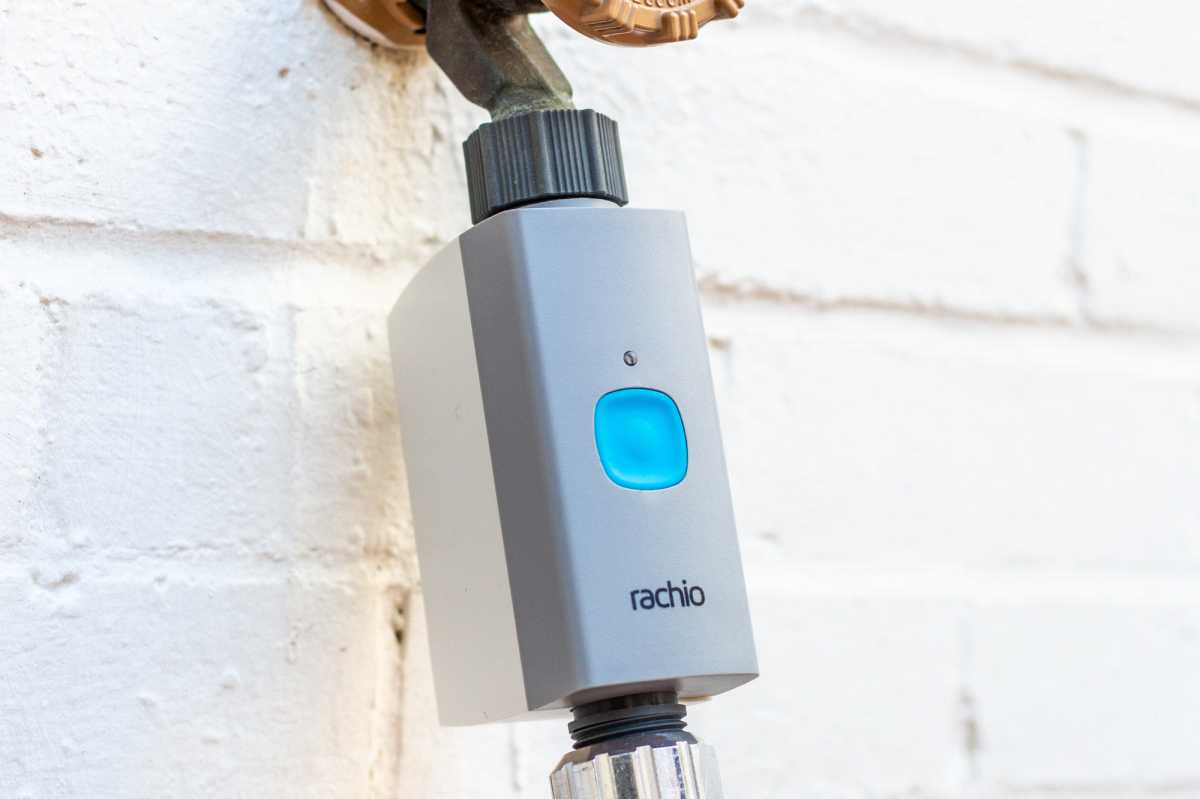 Rachio Smart Hose Timer with hose attached