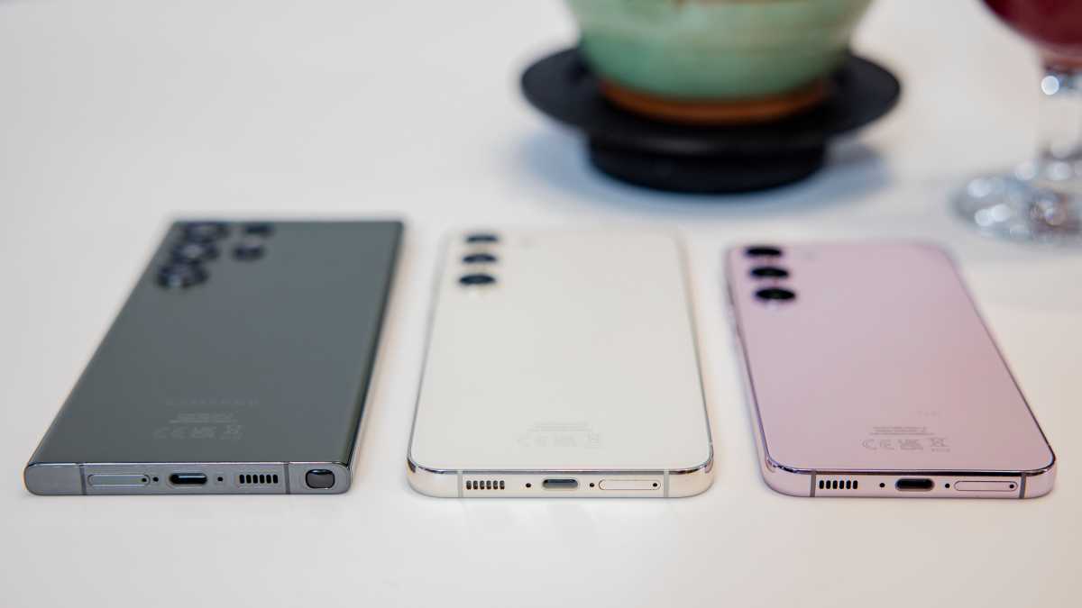 Galaxy S23 S23 Plus and S23 Ultra bottom