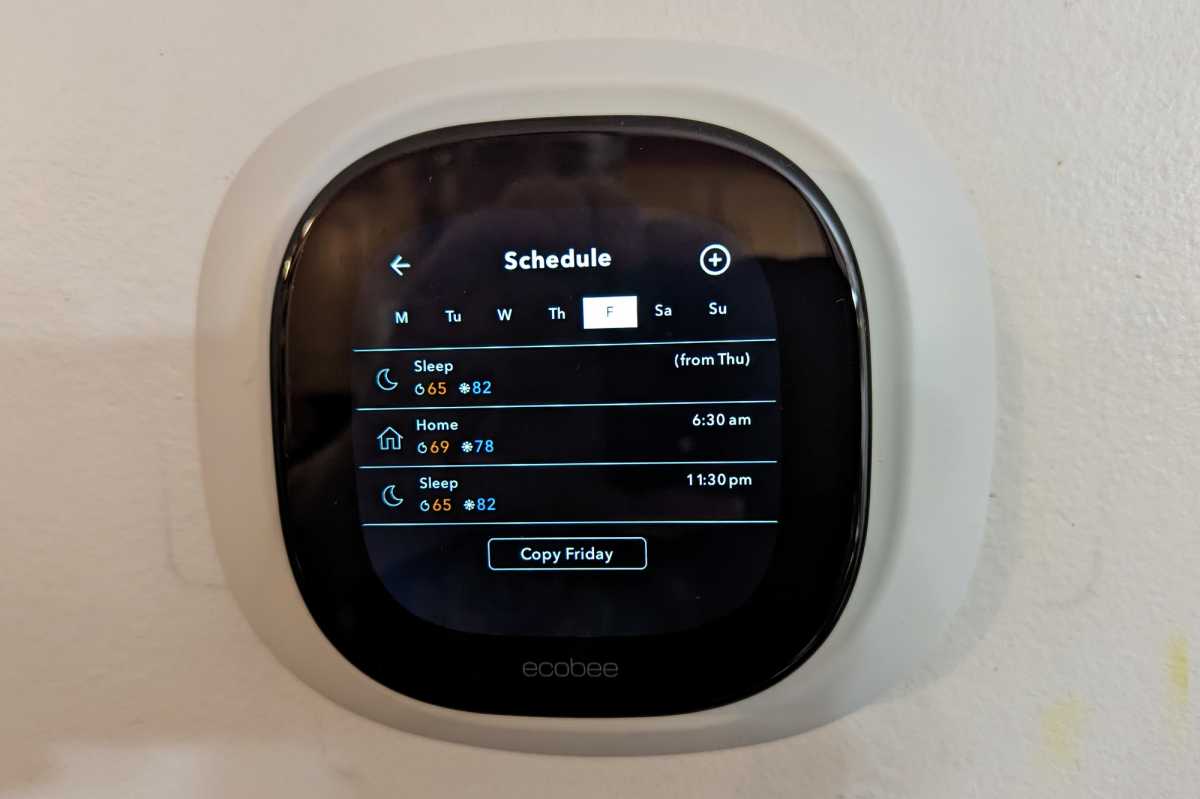 Ecobee Smart Thermostat Enhanced scheduling