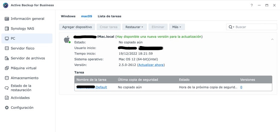 Synology Active Backup