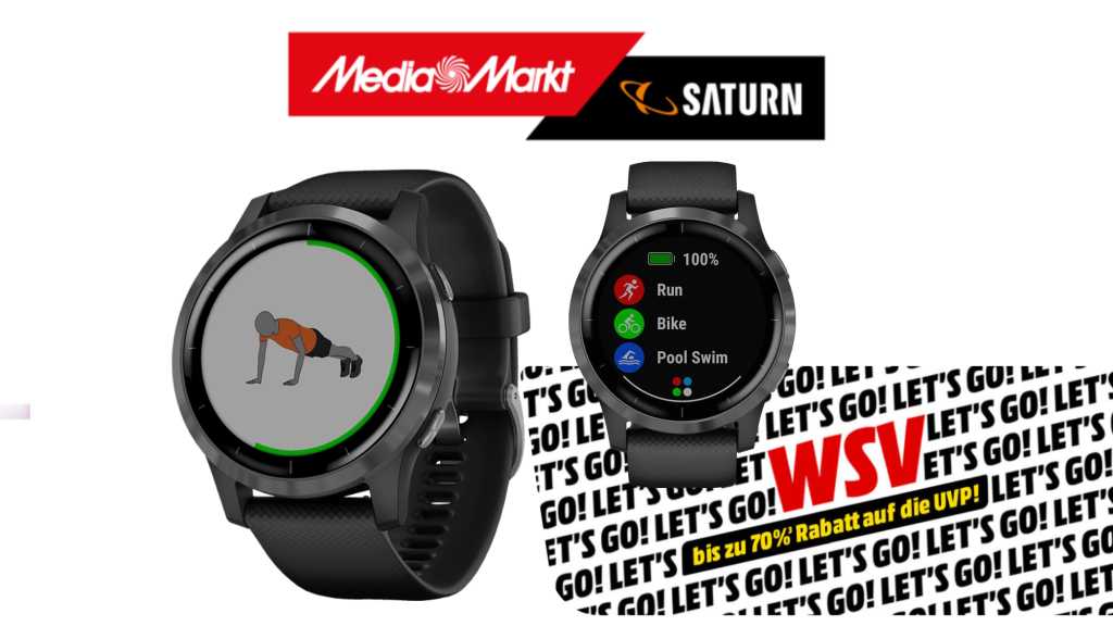 Image: Garmin Vivoactive 4 Sport-Smartwatch zum Top-Preis bei Media Markt